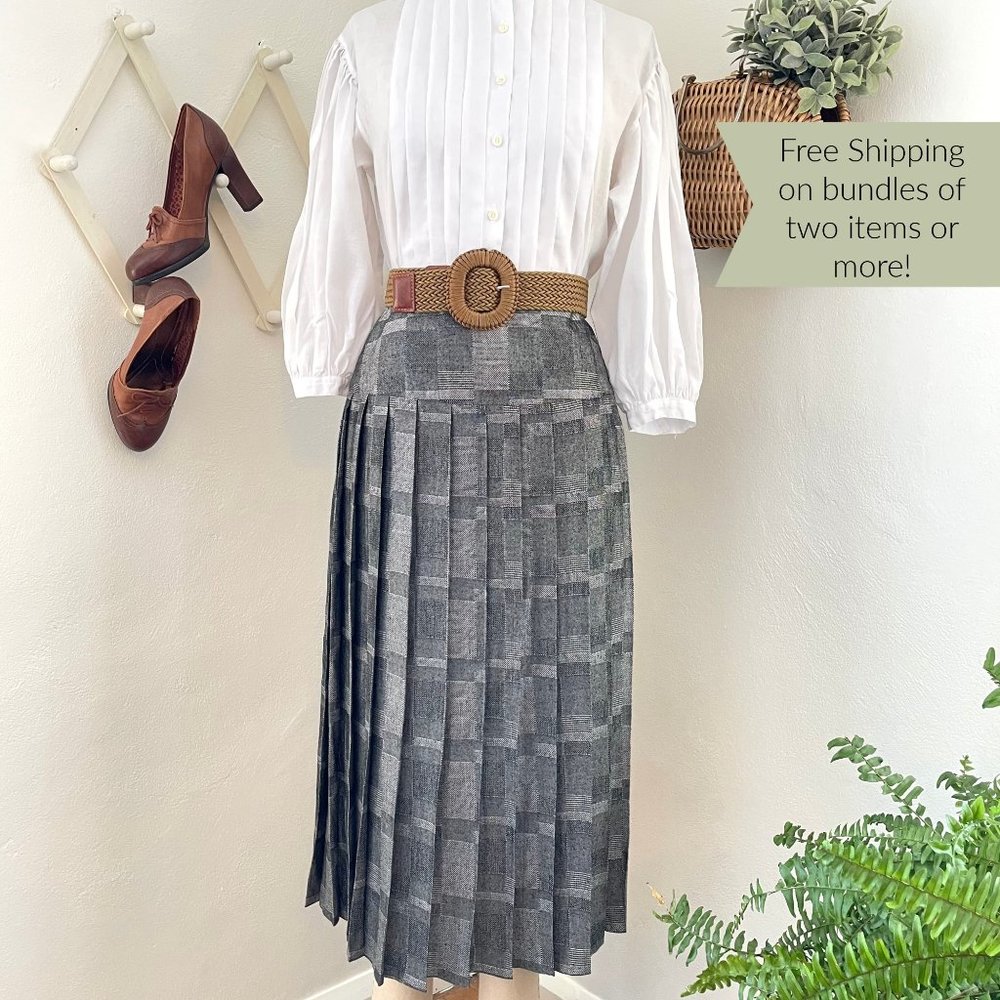 80's Vintage Pleated Skirt